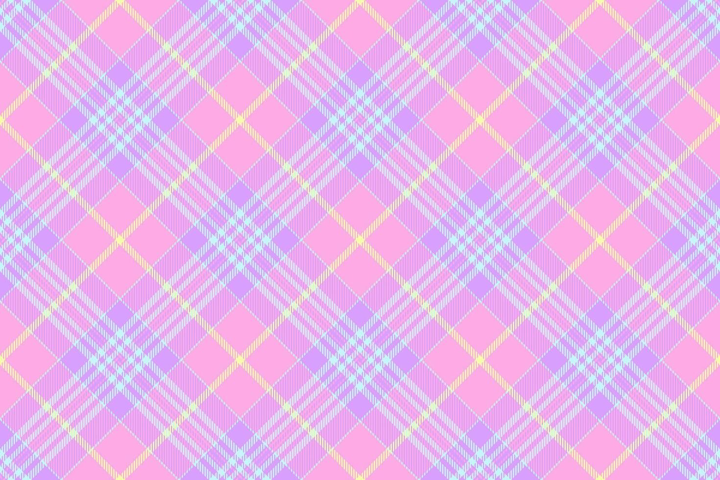 Knot check texture, twill tartan plaid seamless. Robe background textile fabric pattern in pink and violet colors. vector