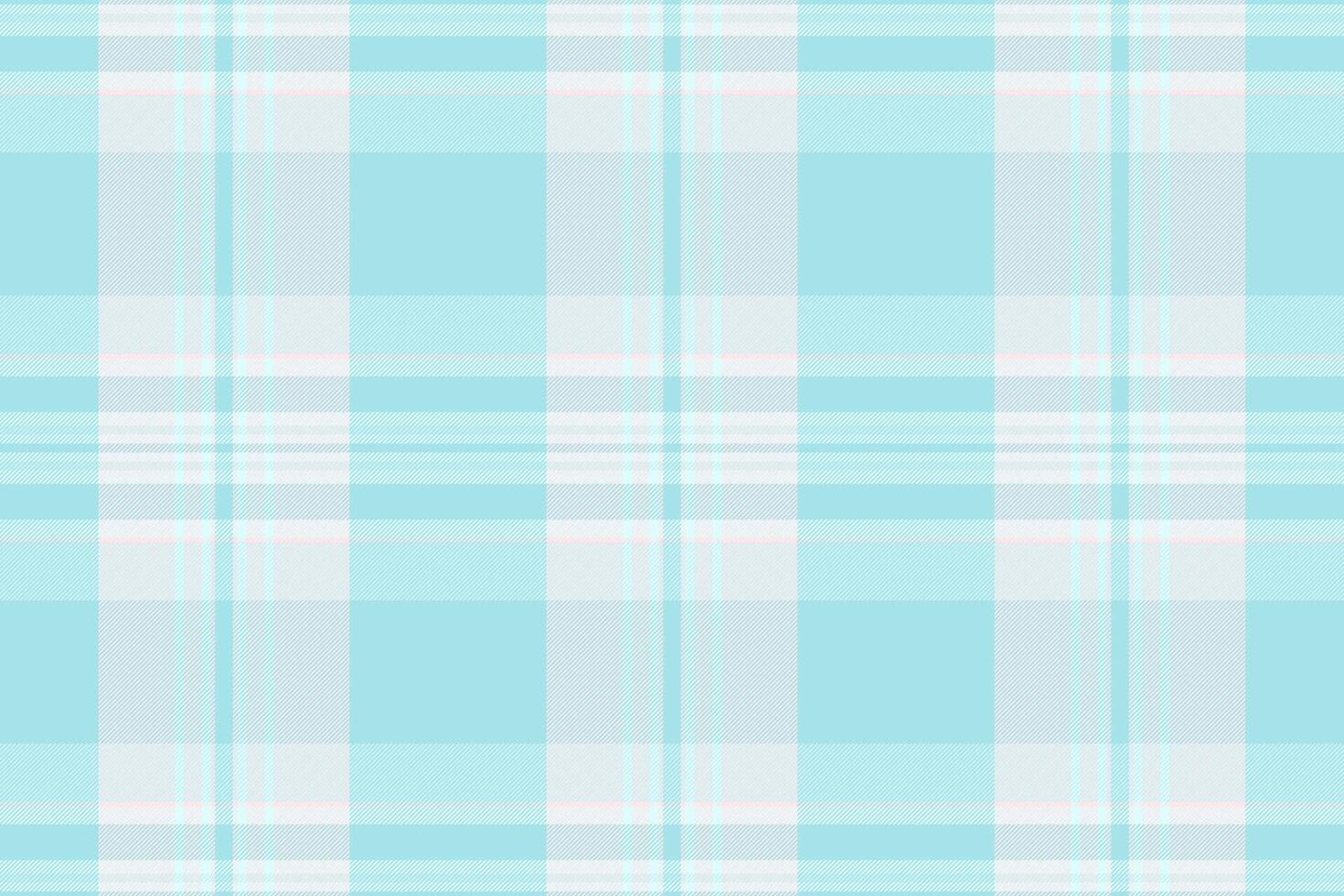Girly texture seamless , display plaid textile background. Warmth fabric tartan check pattern in light and light cyan colors. vector