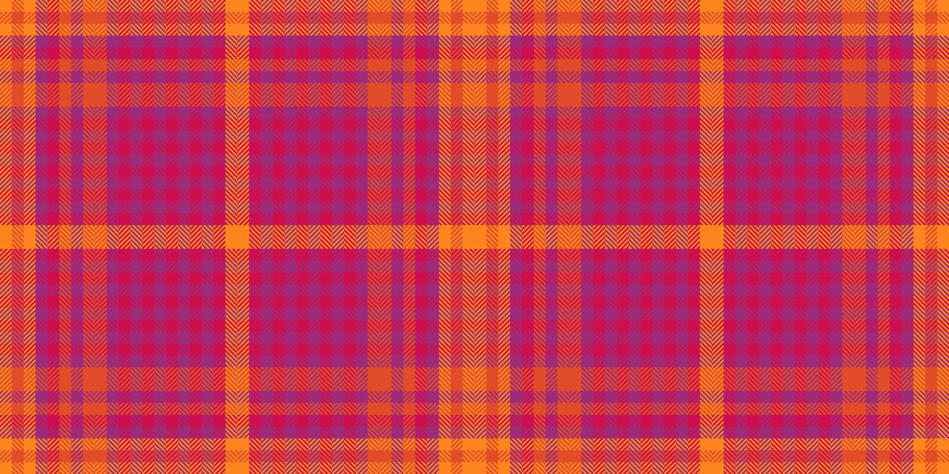 Hunter seamless pattern plaid, 20s tartan textile . Sexy check fabric background texture in red and pink colors. vector