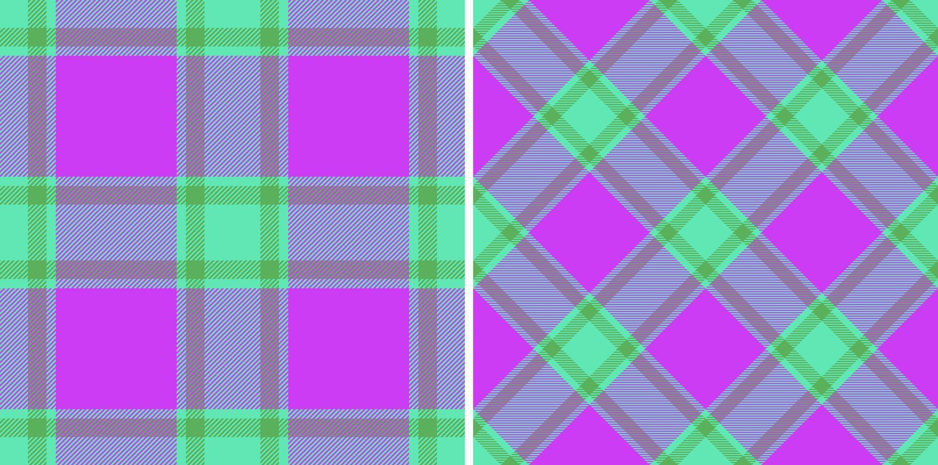 Background pattern of texture fabric seamless with a textile tartan plaid check. Set in trending colors for stylish picture ideas for fashion inspiration. vector