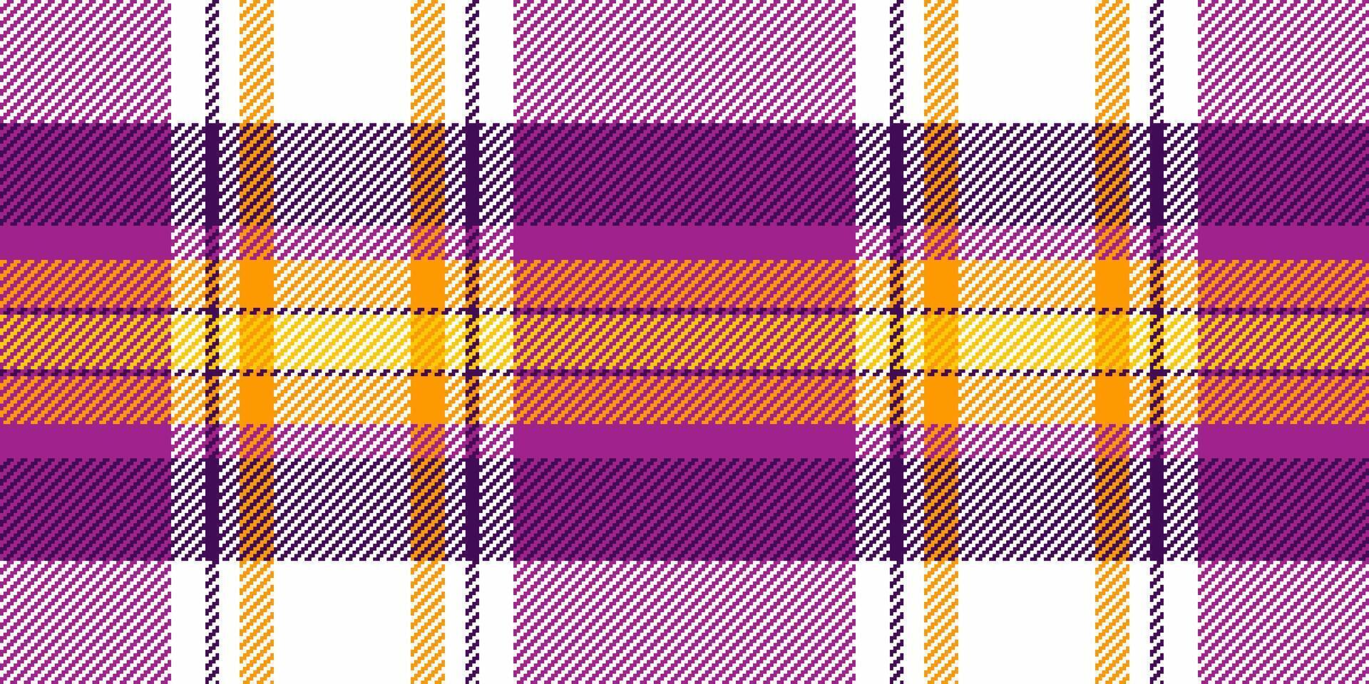 Product pattern background fabric, everyday textile seamless plaid. Cowboy tartan texture check in magenta and white colors. vector