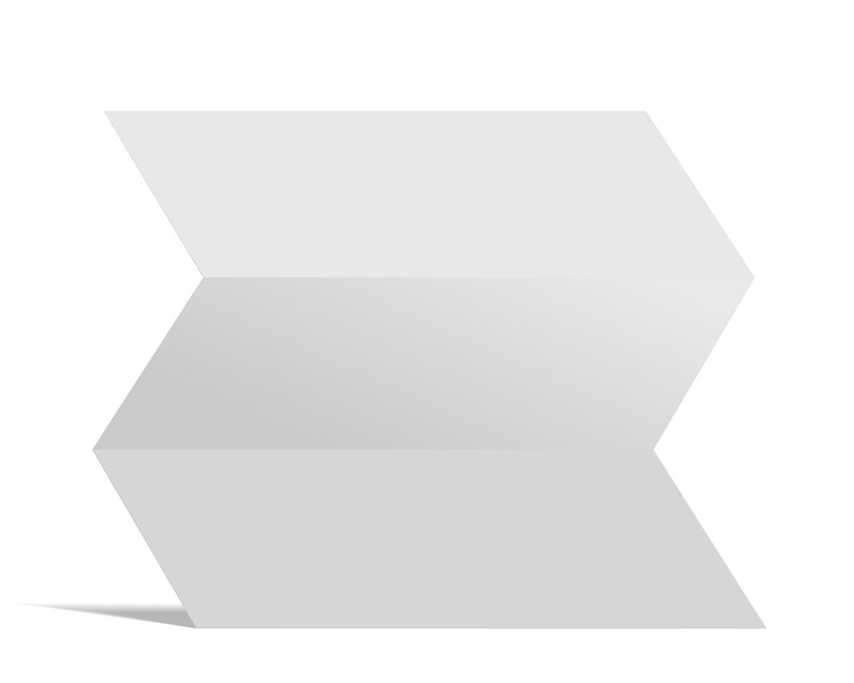 paper flyer with realistic shadow. White blank page isolated on background. Mock up template. vector