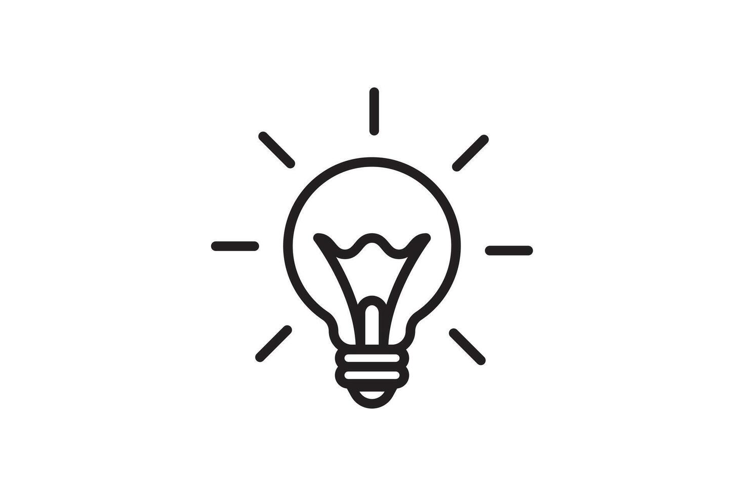 Idea symbol creative concept. Light bulb light icon. Power and energy sign. vector