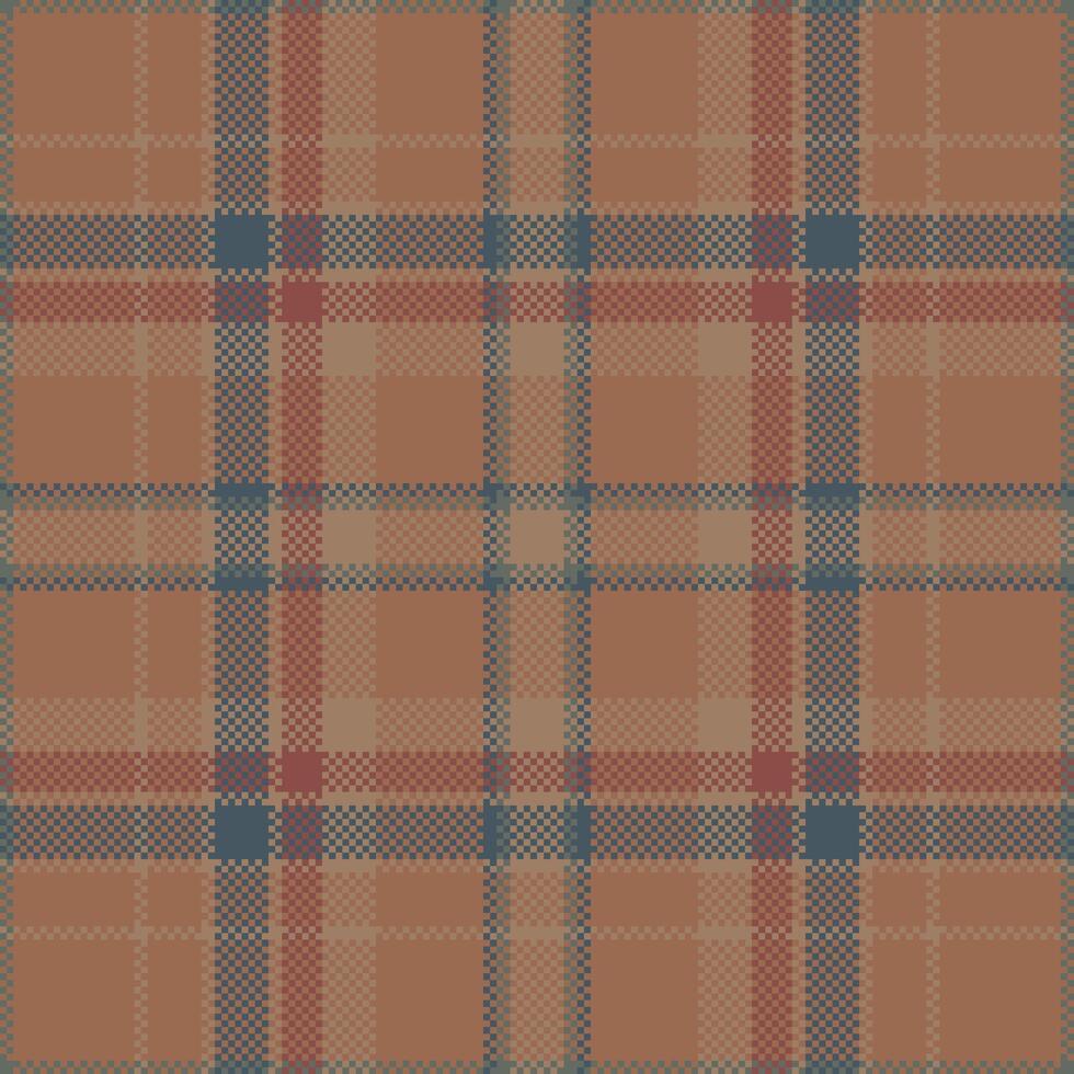 Pixel background design. Modern seamless pattern plaid. Square texture fabric. Tartan scottish textile. Beauty color madras ornament. vector