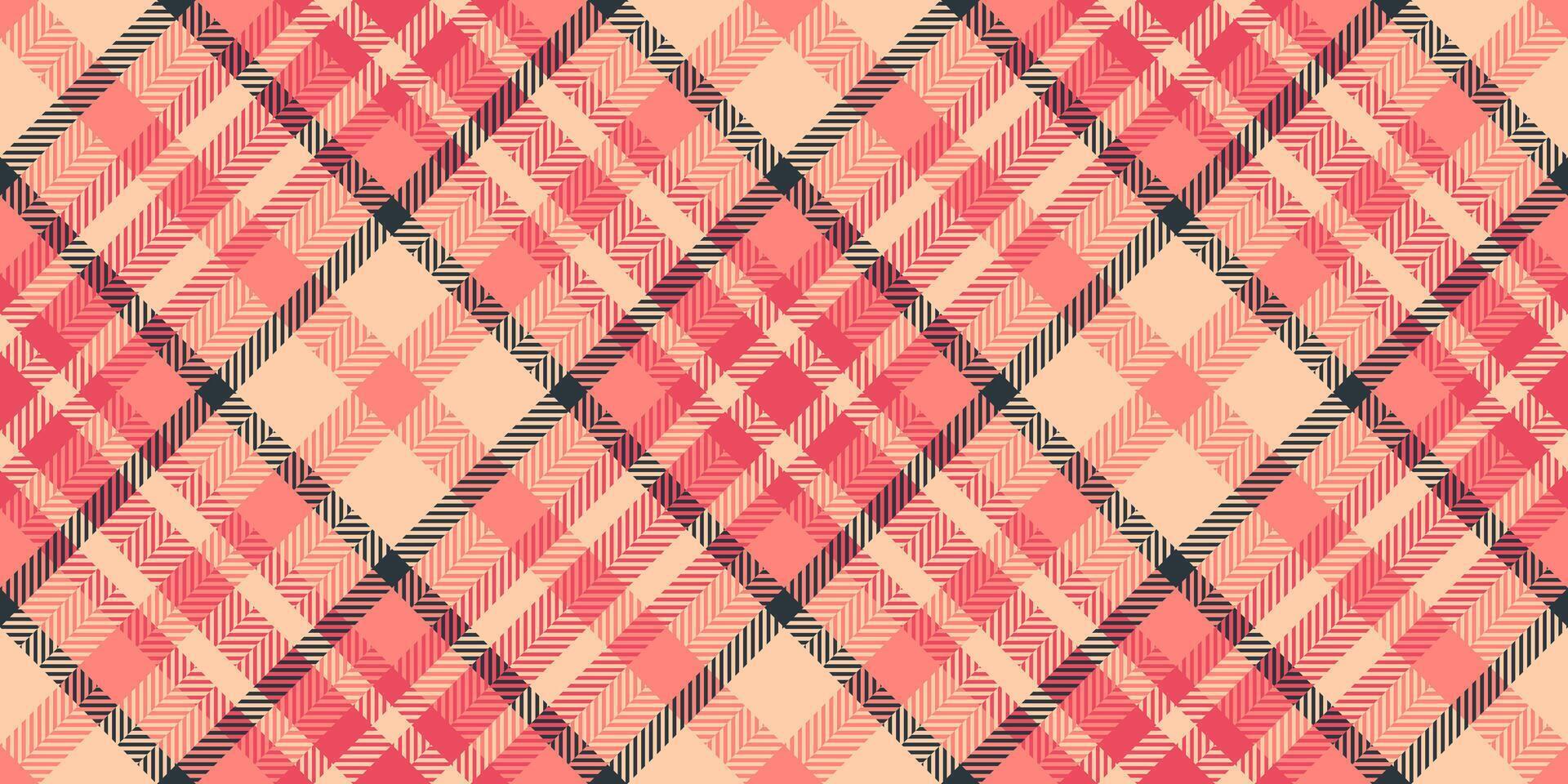 Quiet background pattern plaid, coat seamless fabric. Idyllic texture tartan textile check in red and orange colors. vector