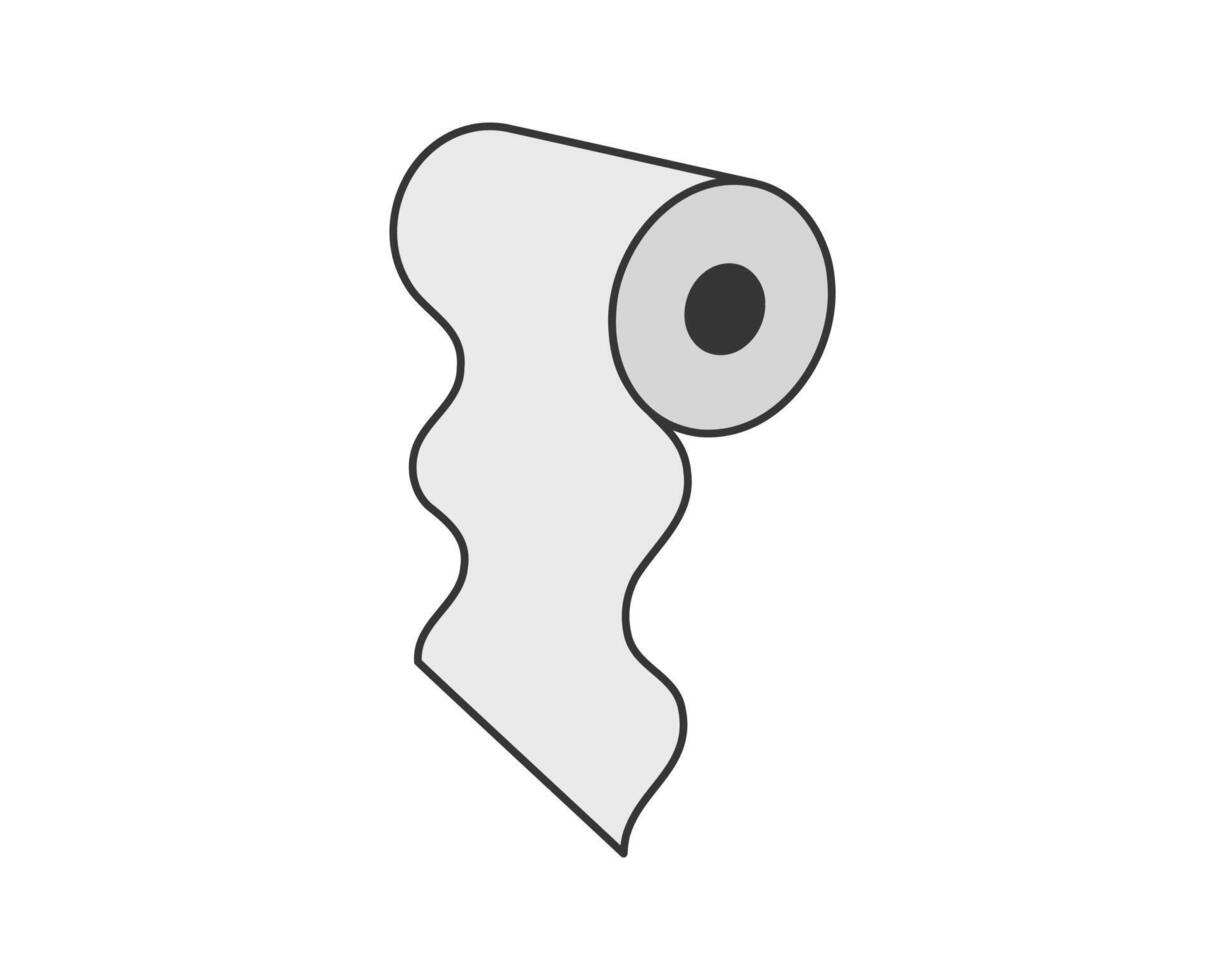 Textile roll icon. Paper tube illustration design for kitchen cleaning towel, carpet, scroll whatman, fabric. vector