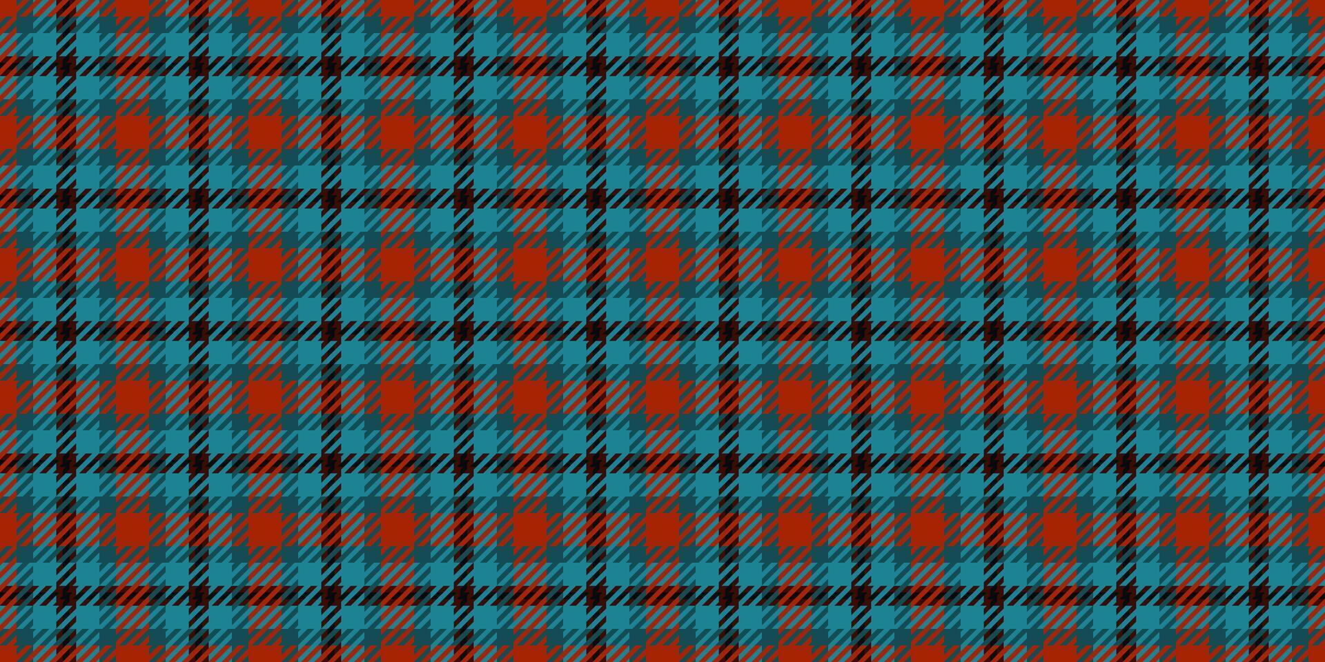Naked texture textile background, rug tartan seamless pattern. Oilcloth fabric check plaid in cyan and red colors. vector