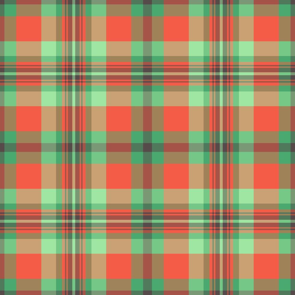 Setting texture seamless plaid, screen check pattern background. Britain tartan fabric textile in red and green colors. vector