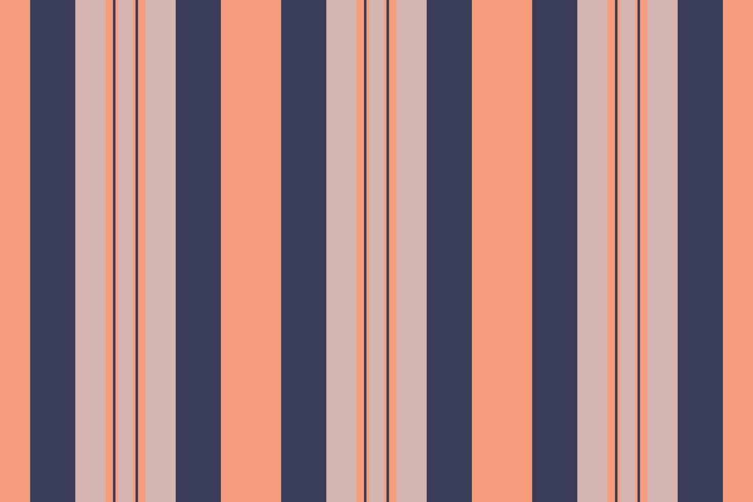 Stationary pattern vertical, pure background seamless textile. 1970s lines fabric stripe texture in orange and blue colors. vector