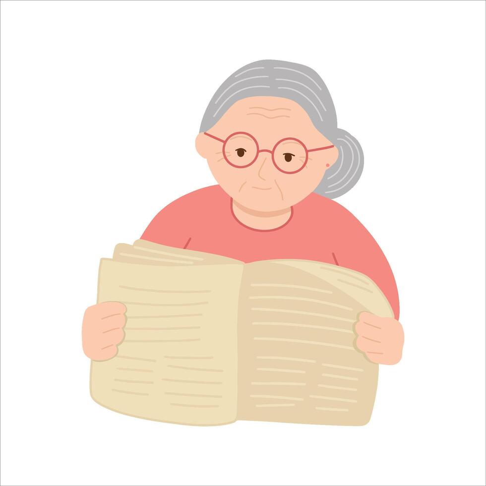 Grandparents Cartoon Style Illustration vector