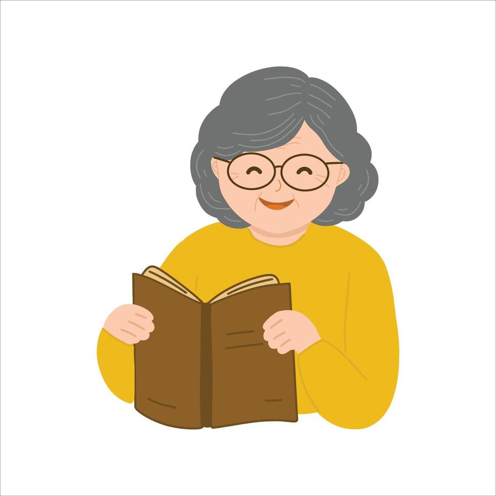 Grandparents Cartoon Style Illustration vector