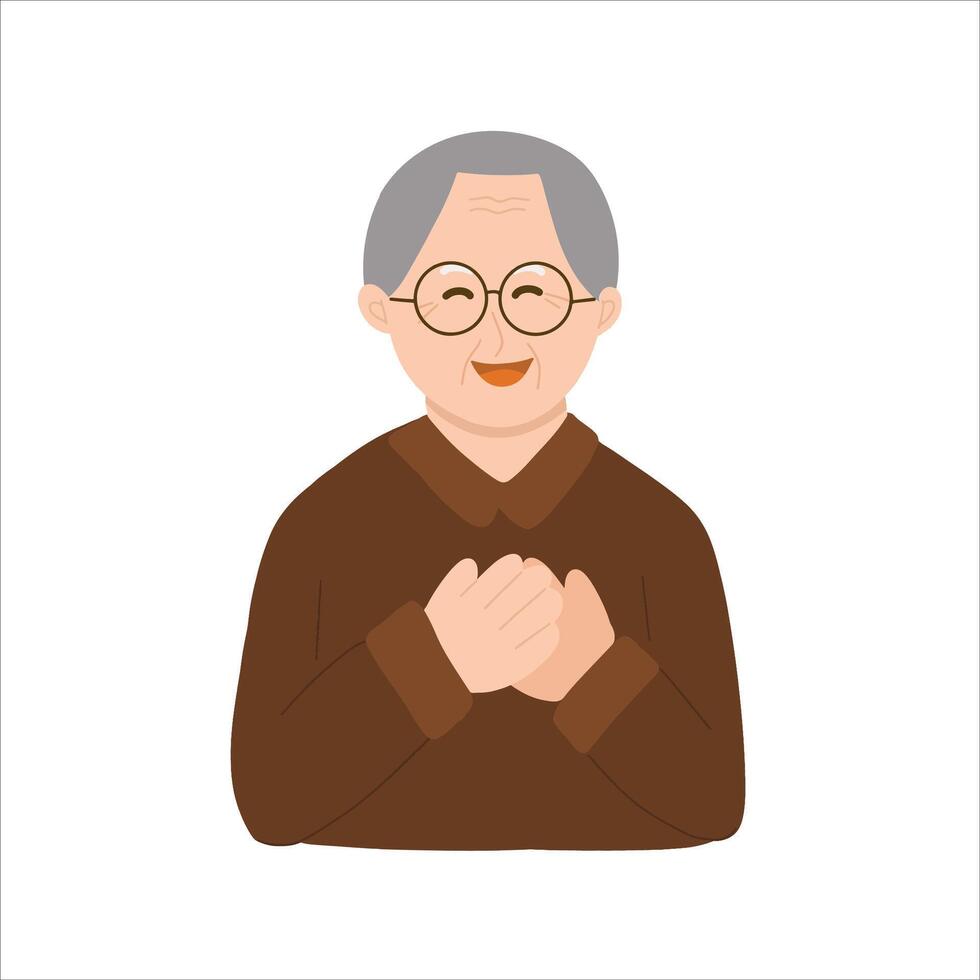 Grandparents Cartoon Style Illustration vector