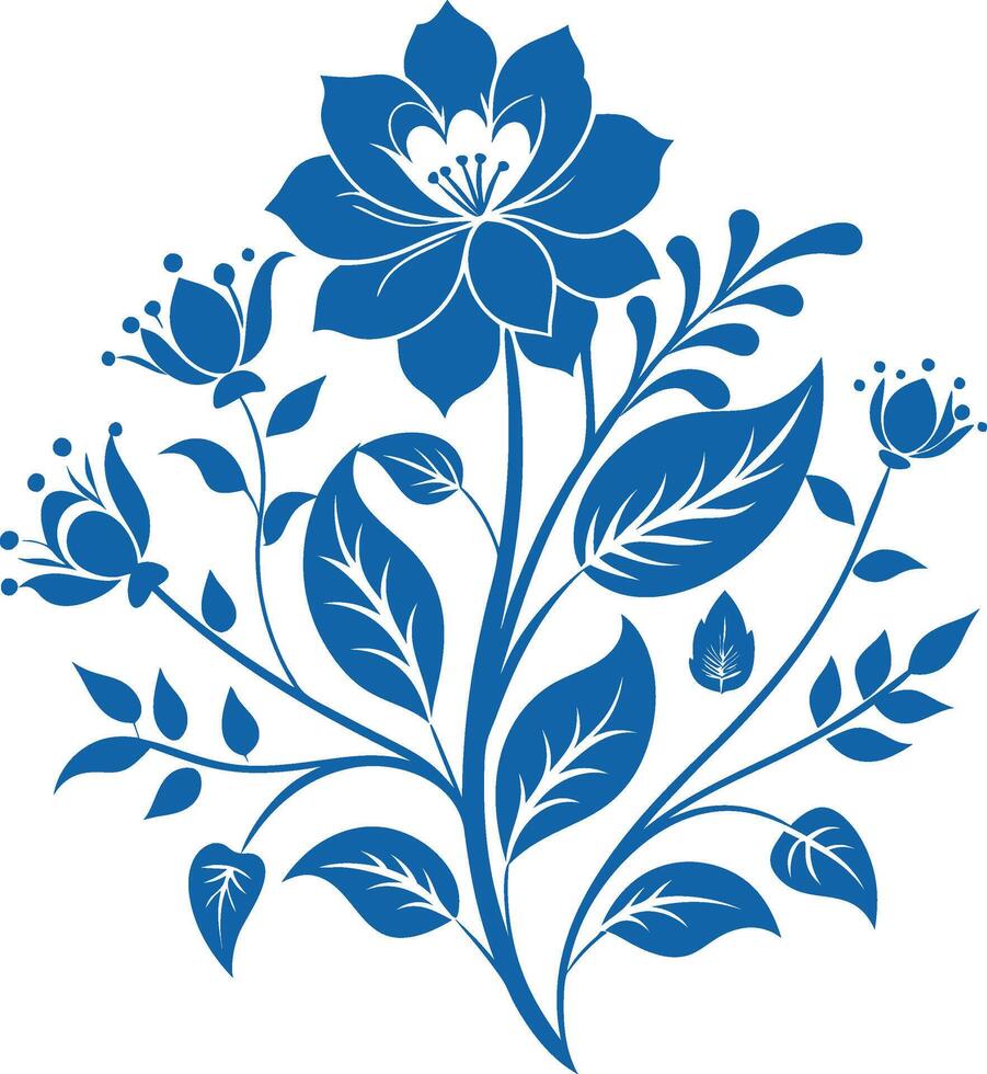 flower outline set silhouette images vector