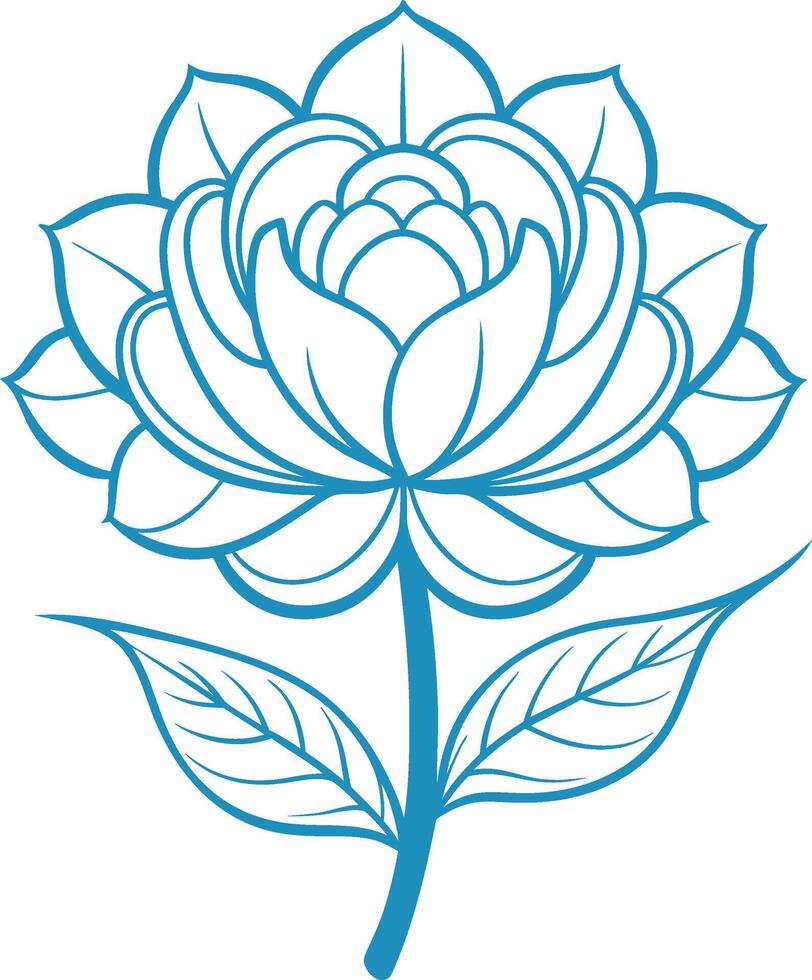 flower outline set silhouette images vector