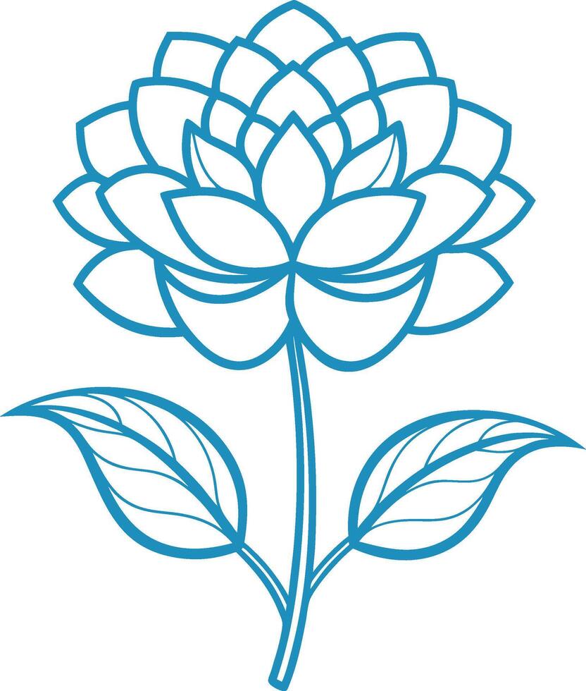 flower outline set silhouette images vector