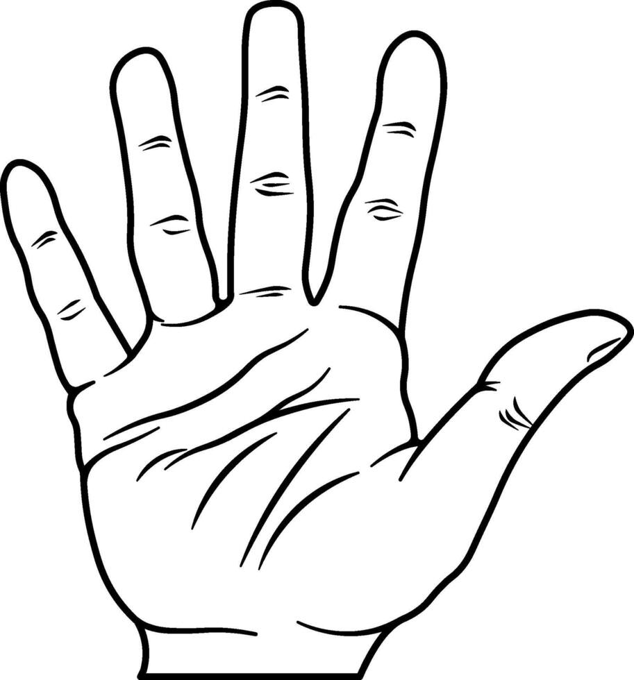 black silhouette of a hand without background vector