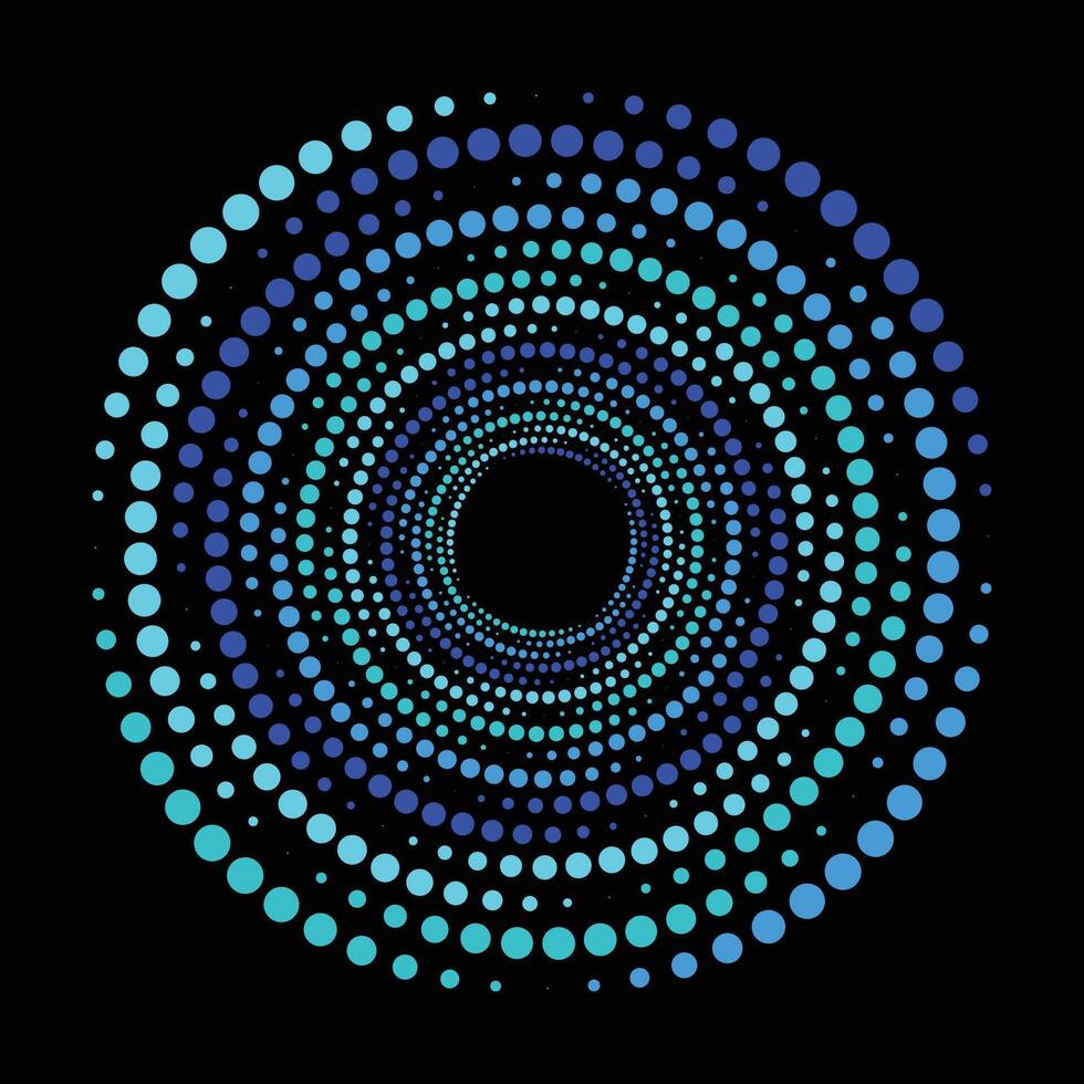 Flat design spiral circle background premium illustration vector