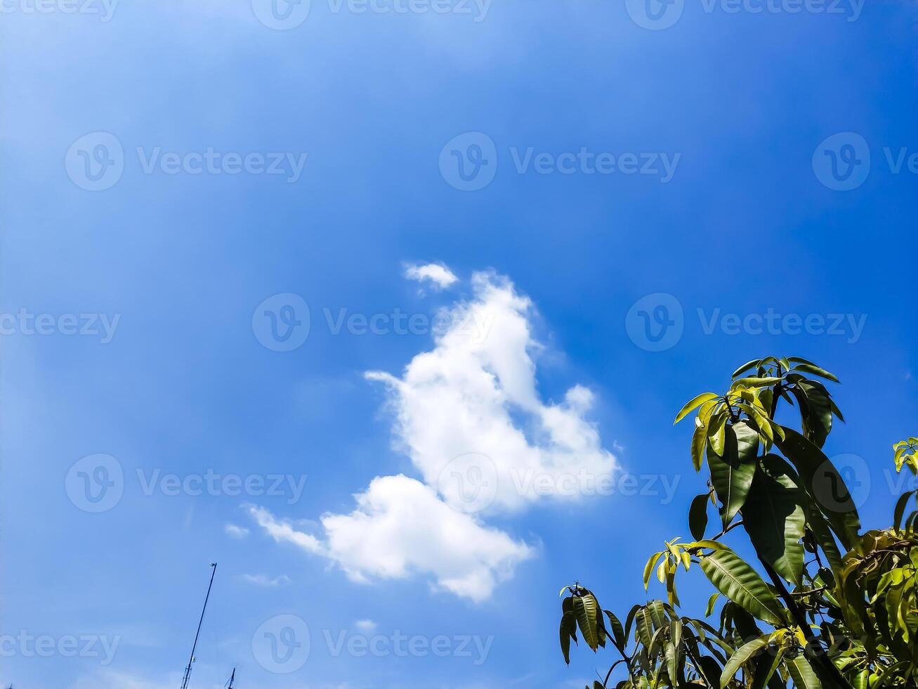 blue sky background with tiny clouds, soft focus, nature abstract background photo