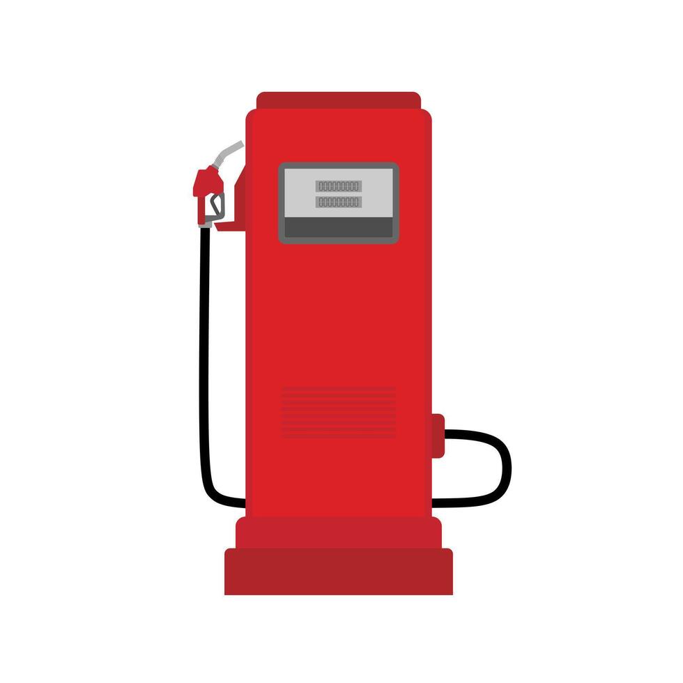 Gas or petrol station. Gas station pump with fuel nozzle of petrol pump flat design illustration. Gasoline, oil, fuel, diesel pump. vector