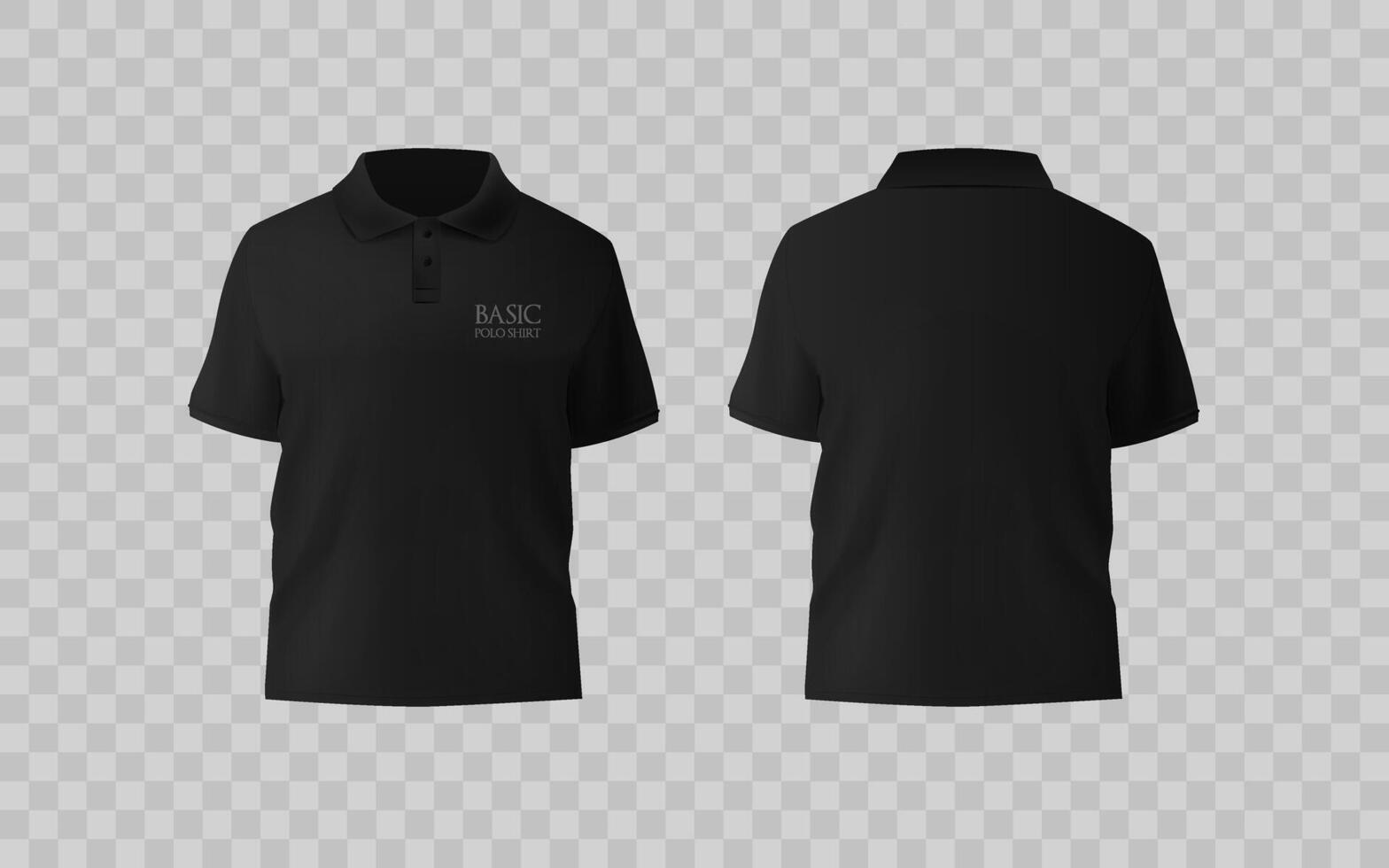 Short sleeve polo shirt.t-shirt front, t-shirt back and t-shirt sleeve design for mockup. vector