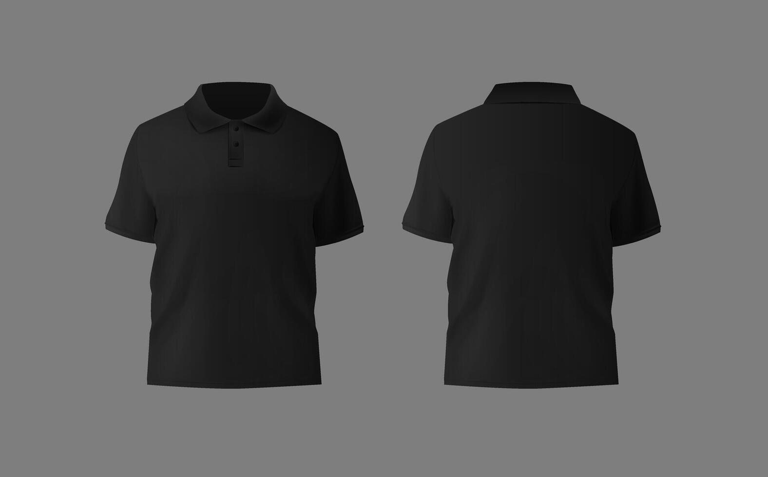 Short sleeve polo shirt.t-shirt front, t-shirt back and t-shirt sleeve design for mockup. vector