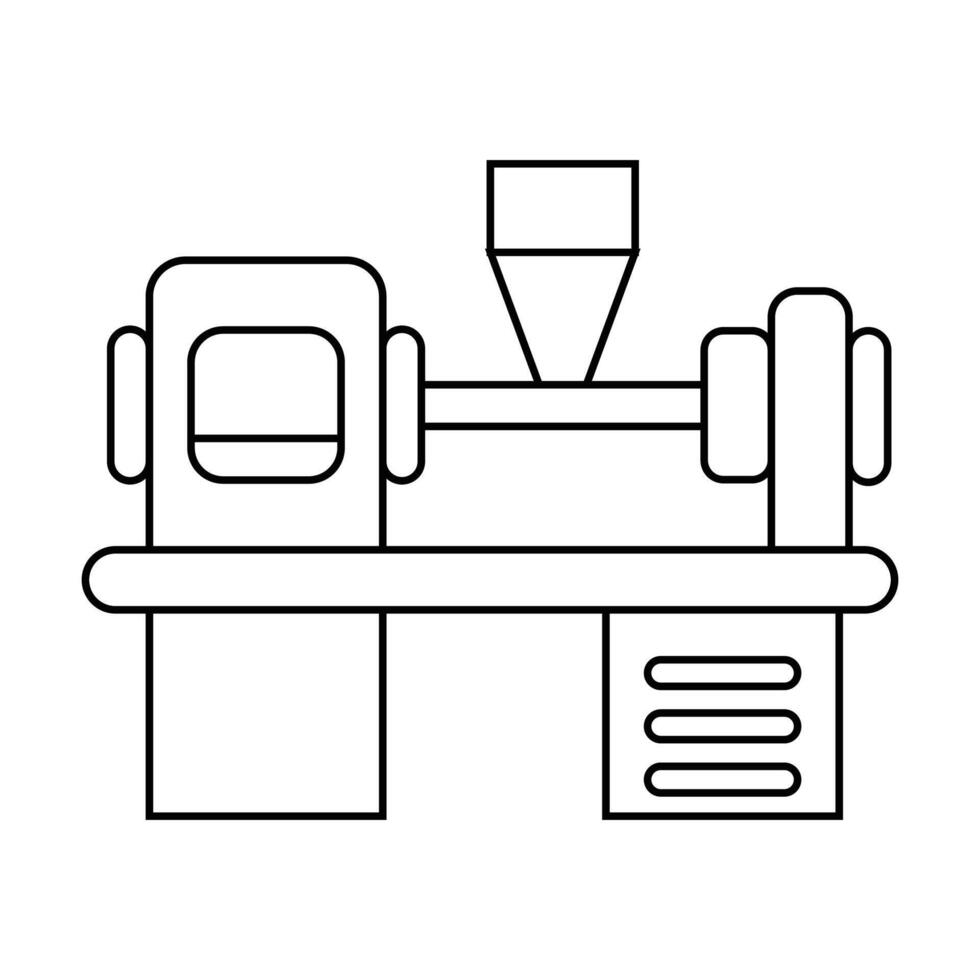 molding machine icon on white background vector