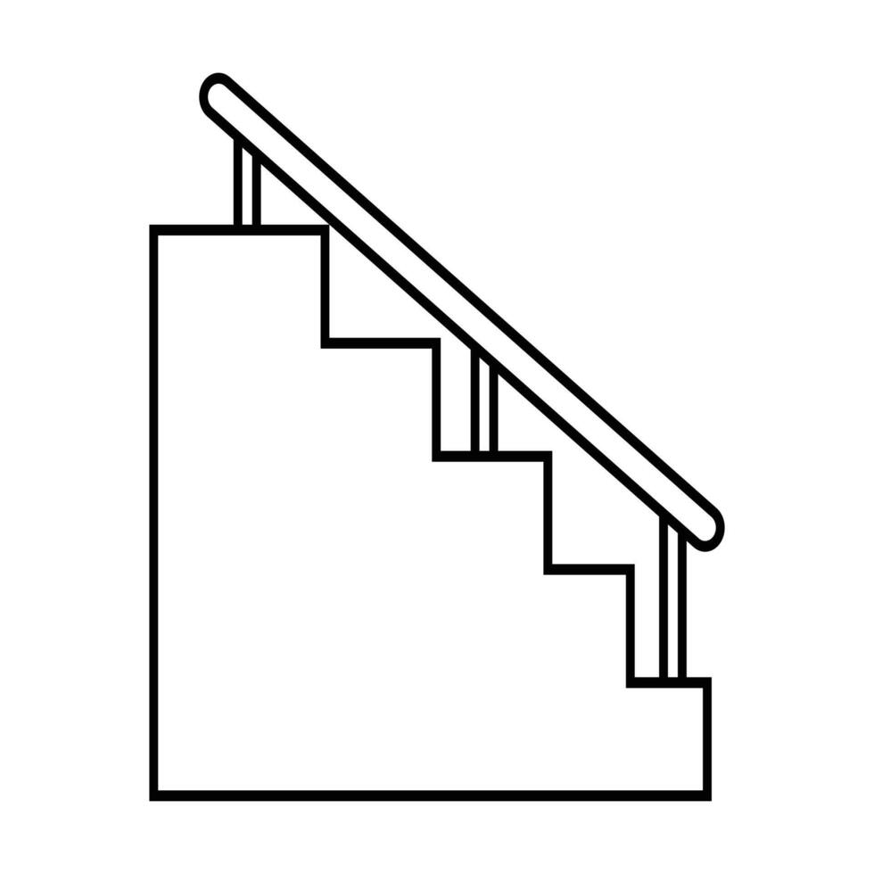 stairs icon on white background vector