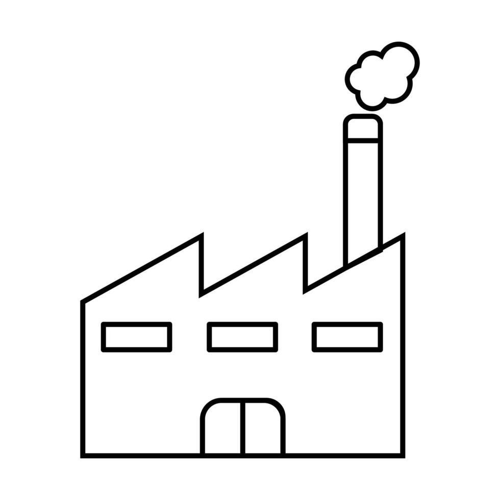 factory icon on white background vector