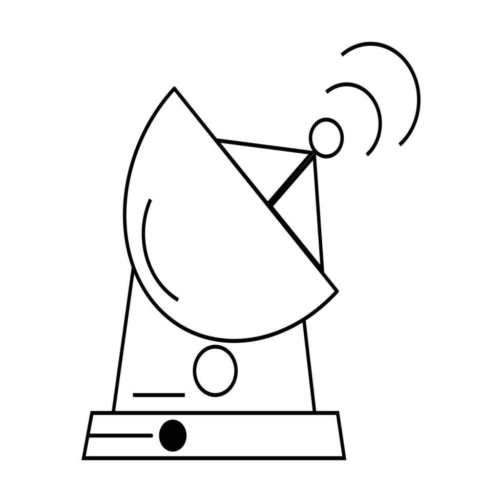 satellite dish icon on white background vector