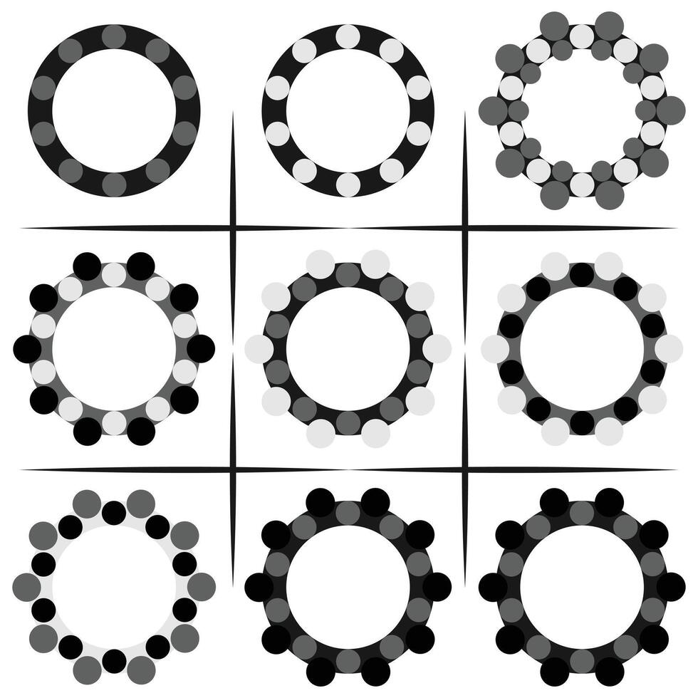 sketch circle frame border. Simple doodle round, circular pencil frame border shape vector