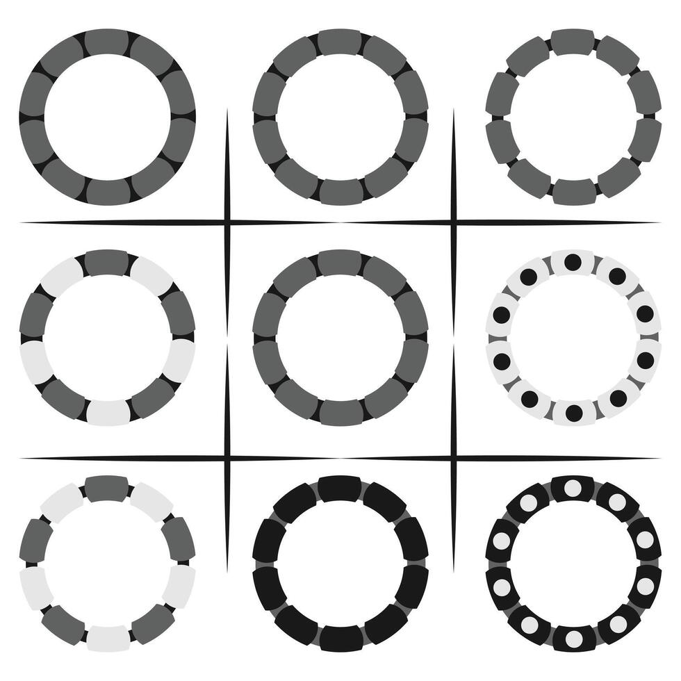 sketch circle frame border. Simple doodle round, circular pencil frame border shape vector