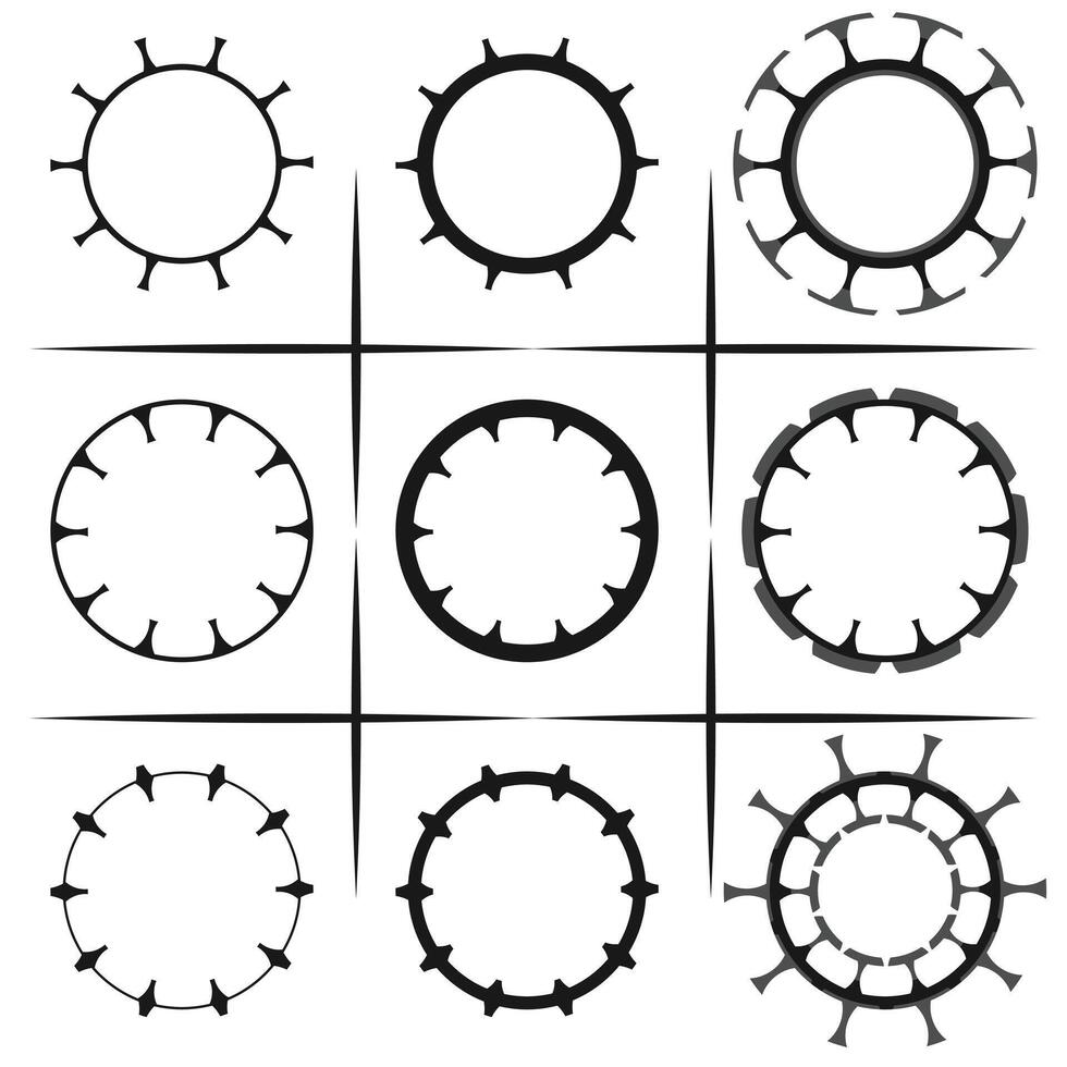 sketch circle frame border. Simple doodle round, circular pencil frame border shape vector