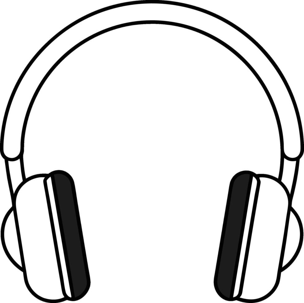 Headphone Silhouette eps 10 vector