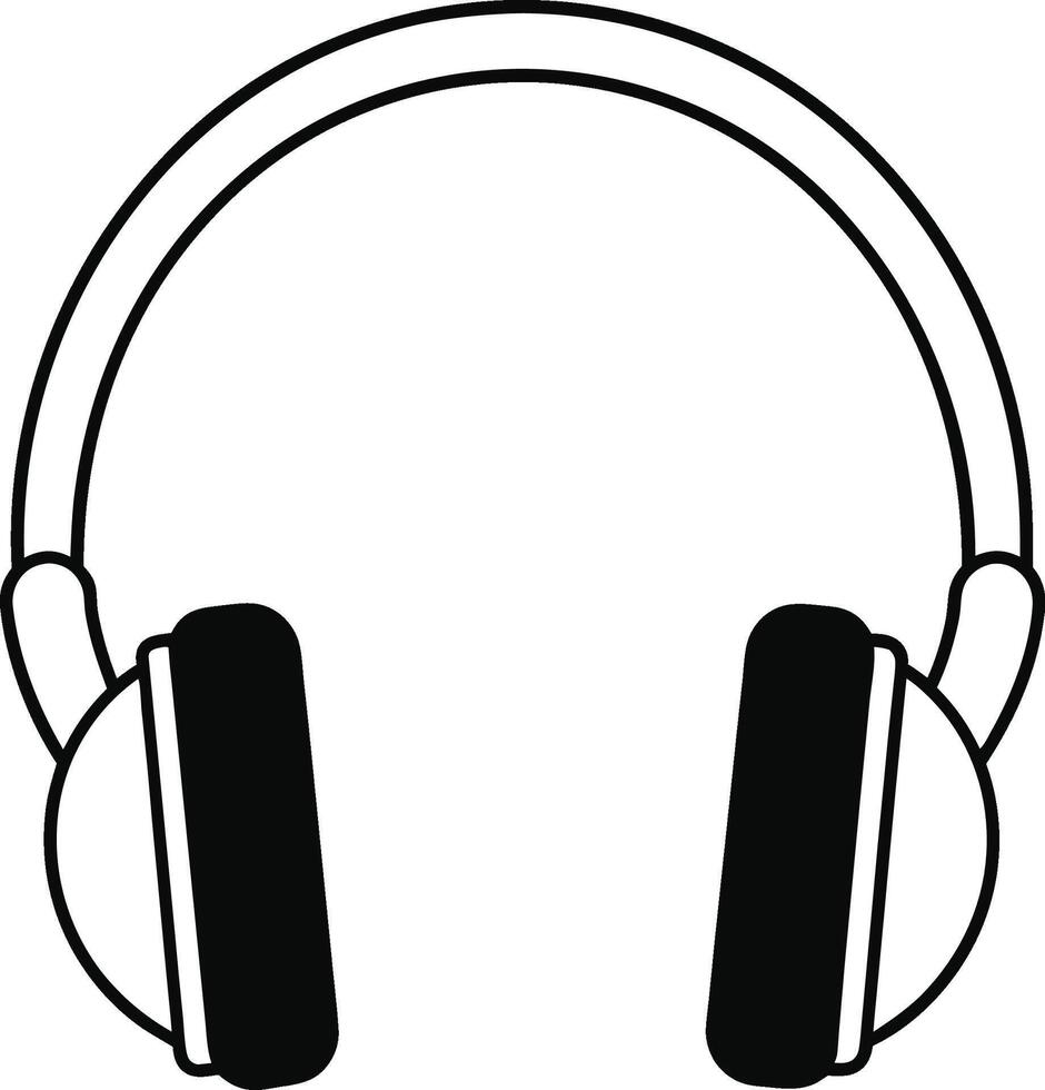 Headphone Silhouette eps 10 vector
