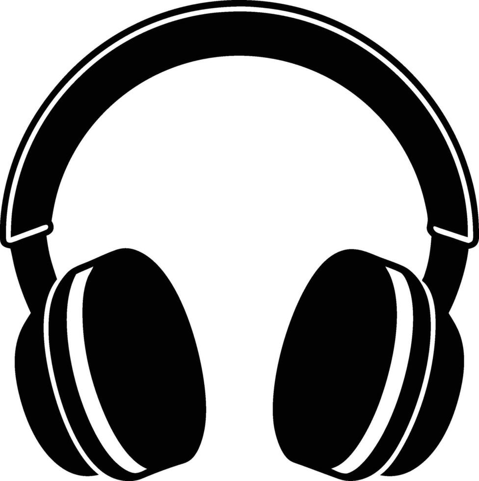 Headphone Silhouette eps 10 vector