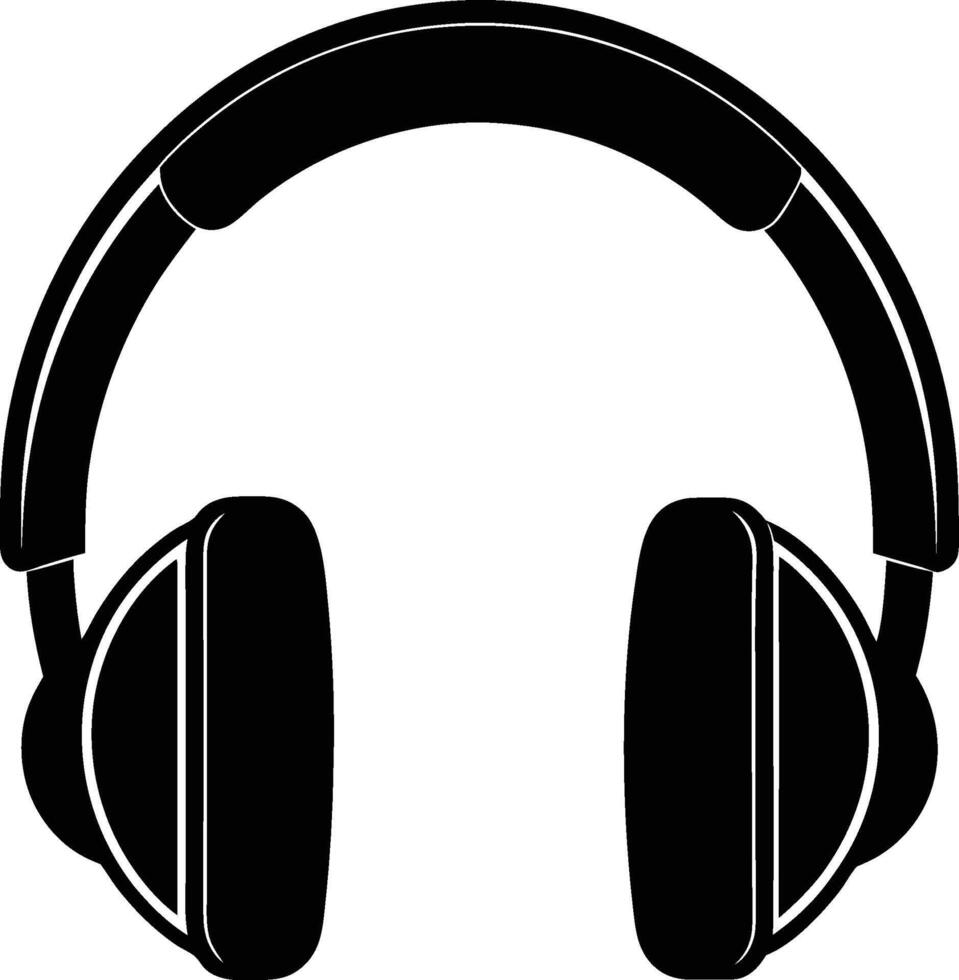 Headphone Silhouette eps 10 vector