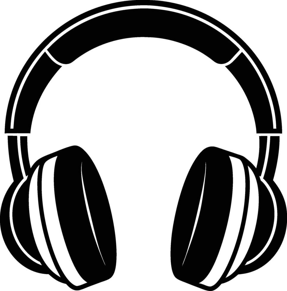 Headphone Silhouette eps 10 vector