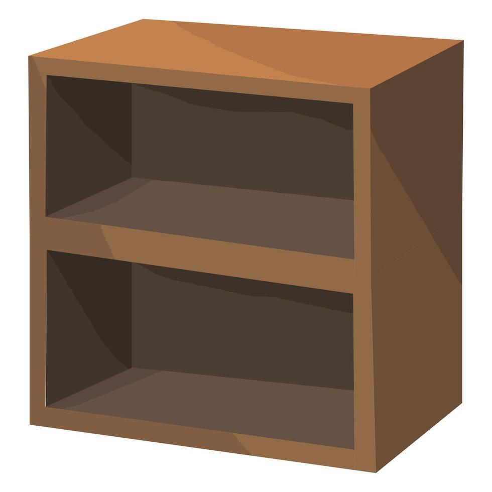 Wooden shoe rack isolated on white background realistic illustration vector