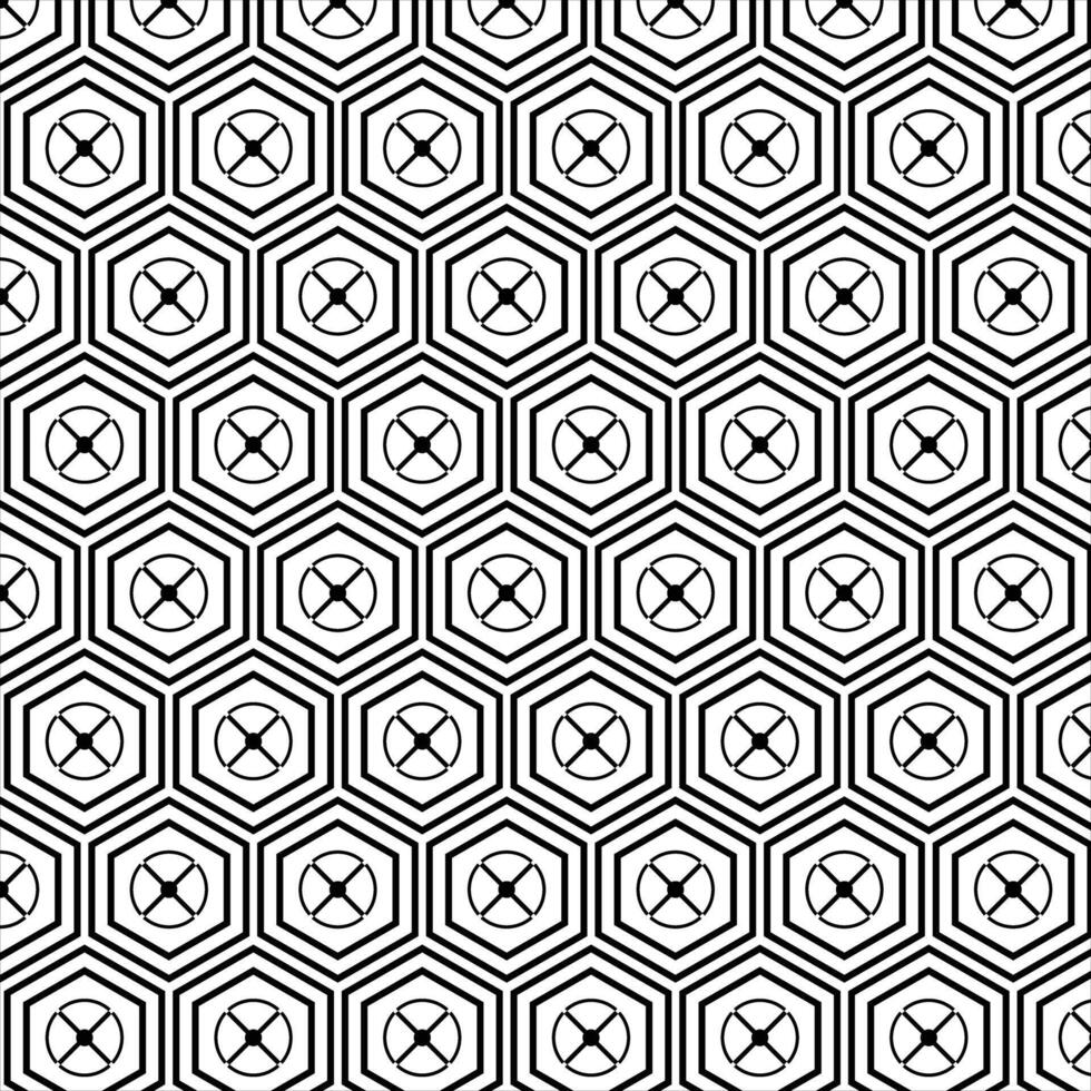 Geometric pattern background black and white illustration vector