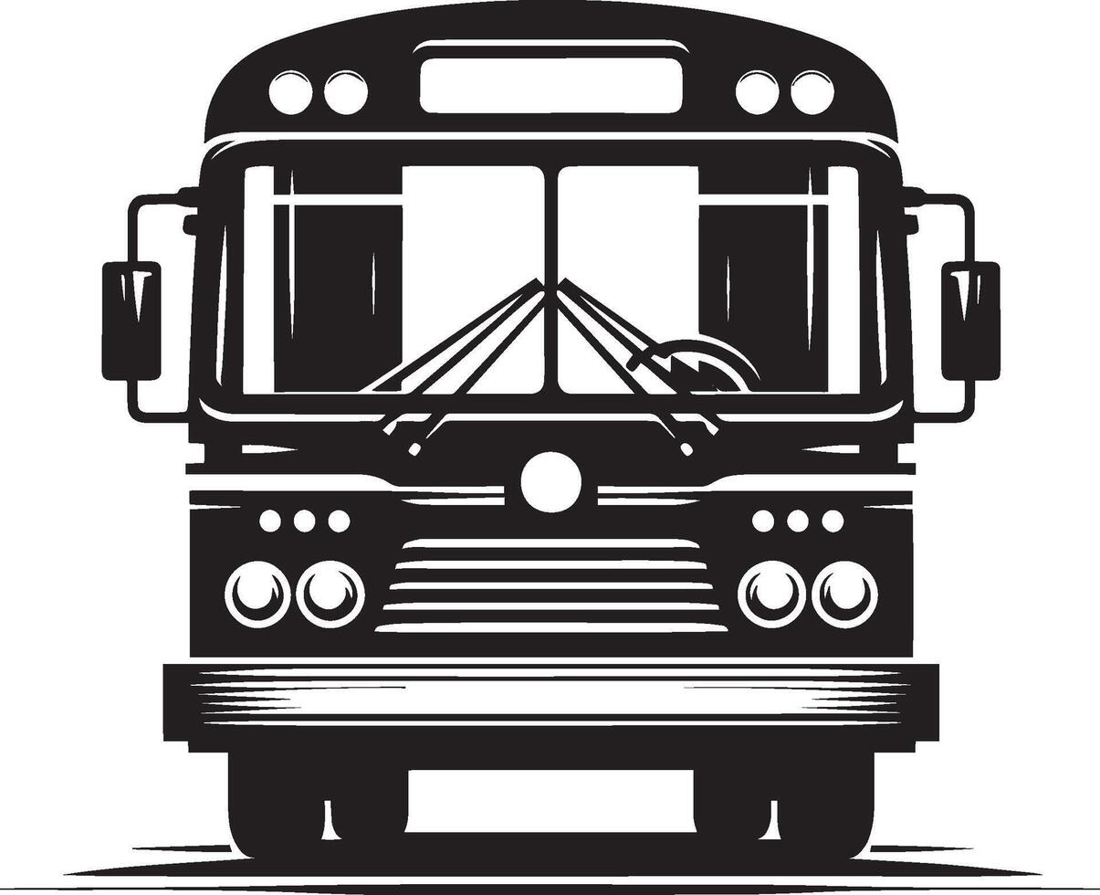 City bus silhouette flat illustration isolated on a white background vector