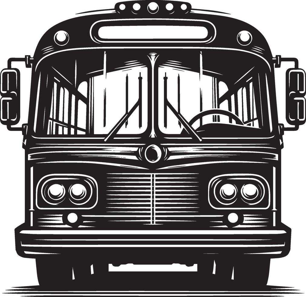 City bus silhouette flat illustration isolated on a white background vector