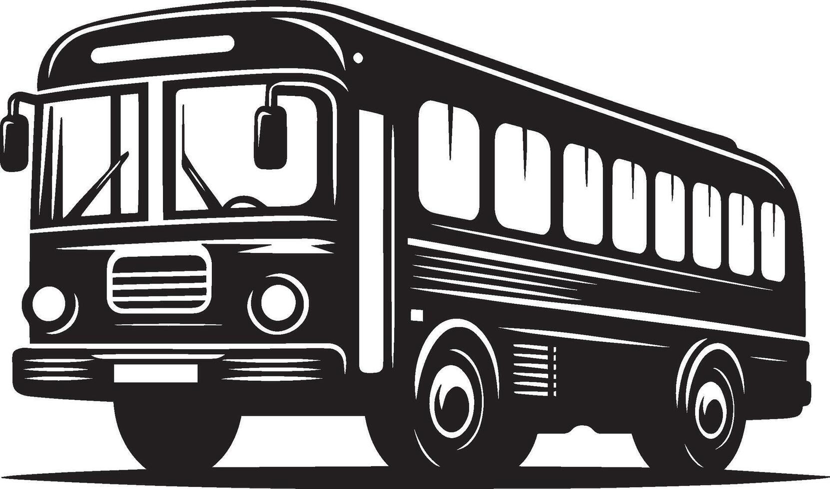City bus silhouette flat illustration isolated on a white background vector