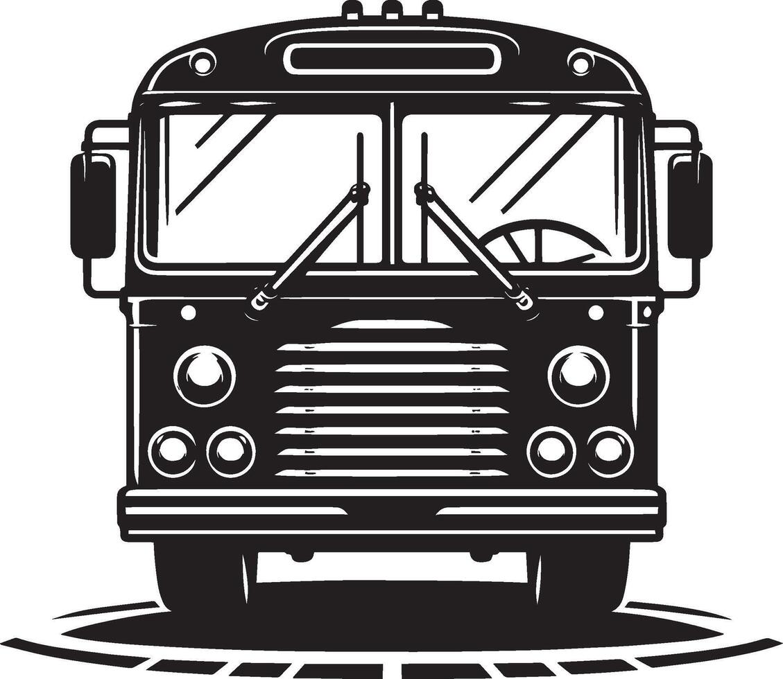 City bus silhouette flat illustration isolated on a white background vector