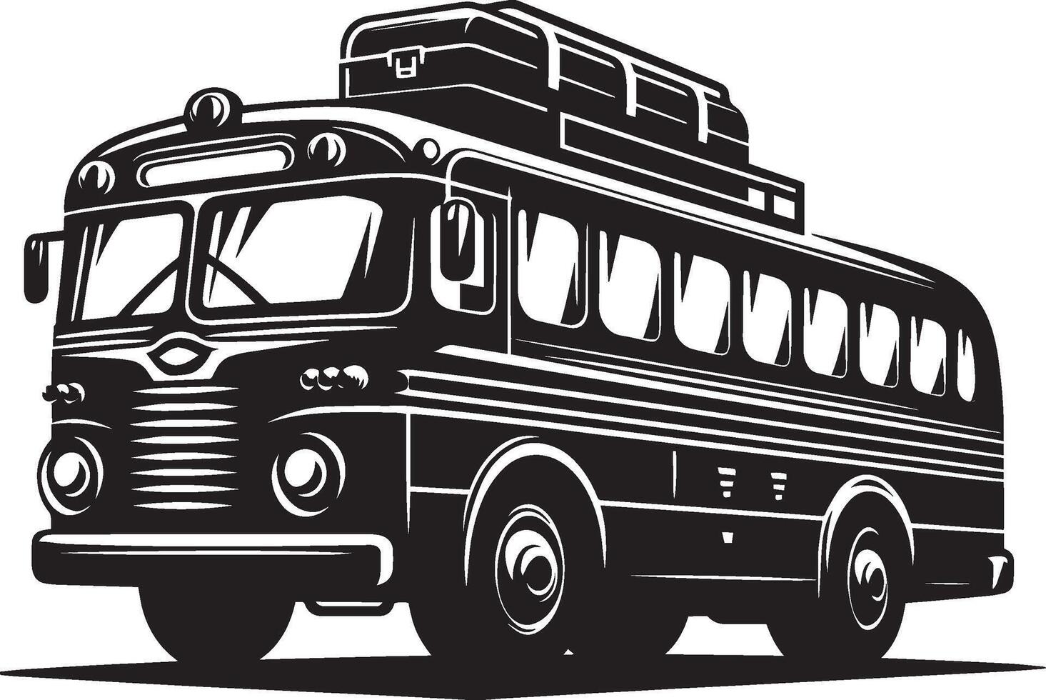 City bus silhouette flat illustration isolated on a white background vector