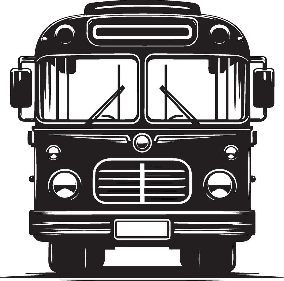 City bus silhouette flat illustration isolated on a white background vector