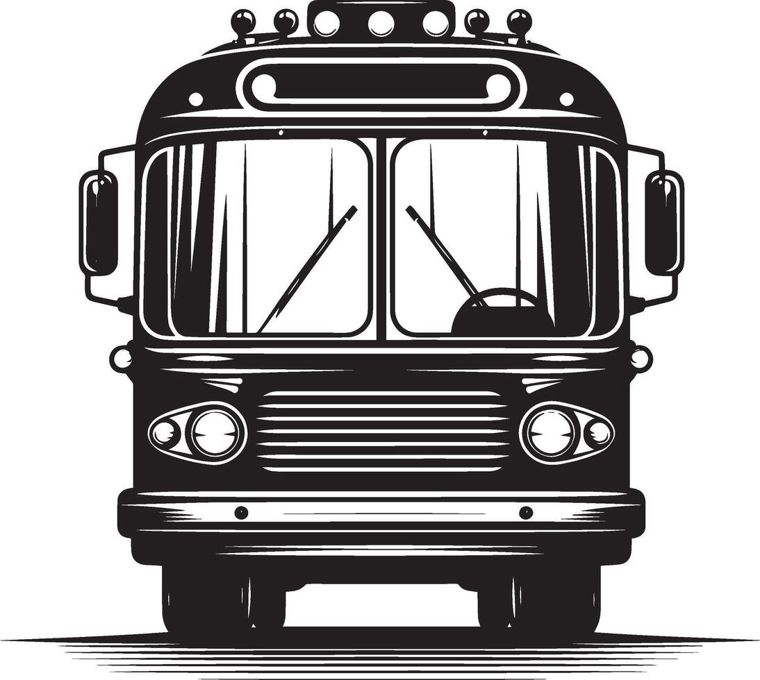 City bus silhouette flat illustration isolated on a white background vector