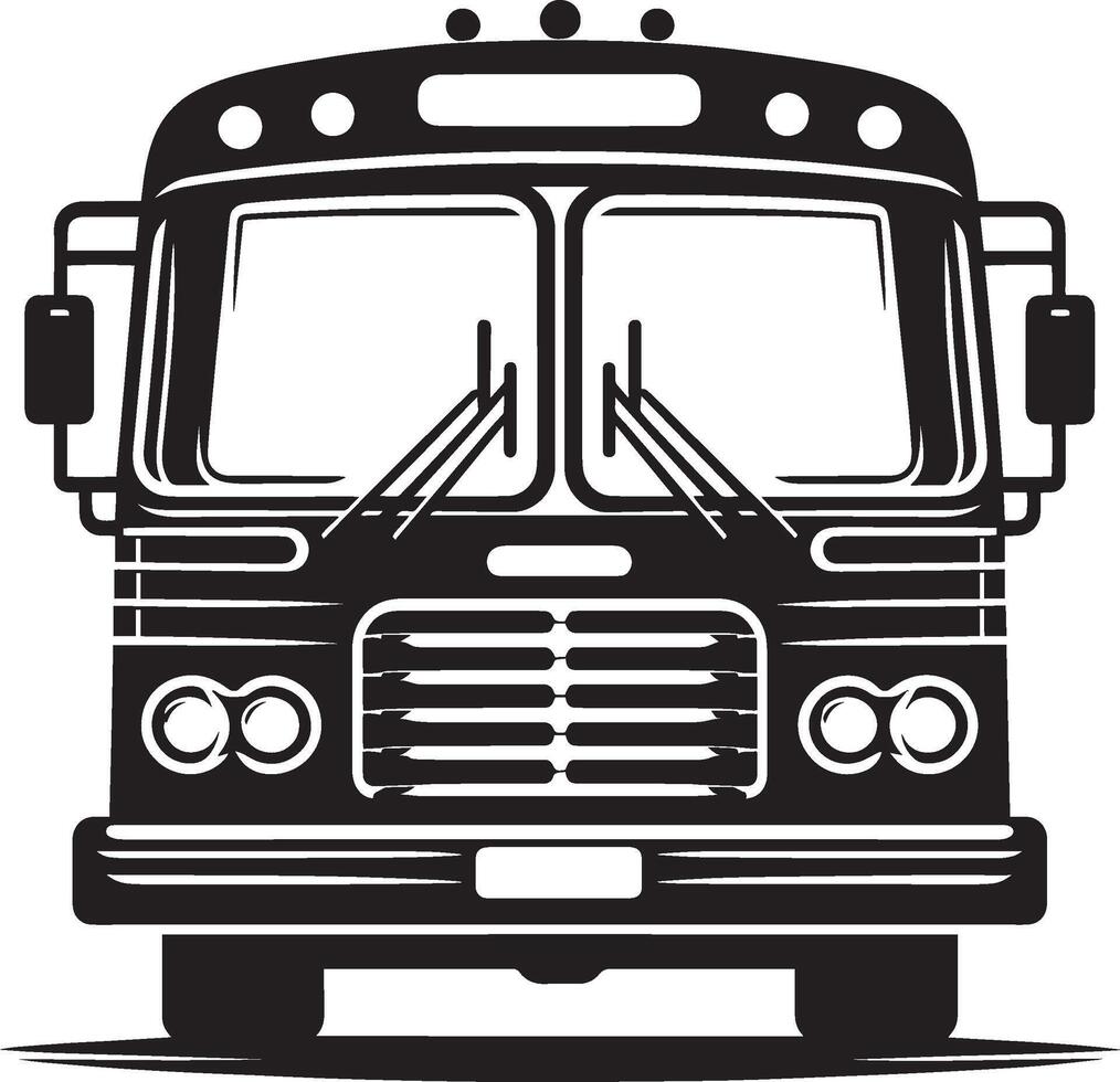 City bus silhouette flat illustration isolated on a white background vector