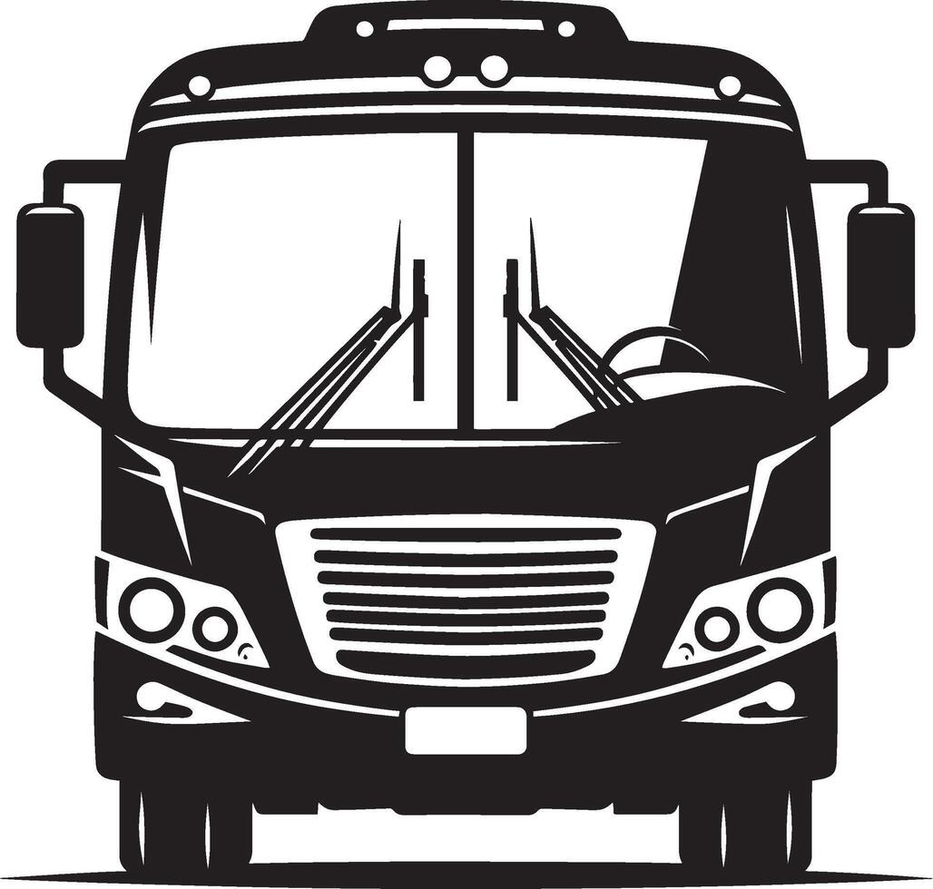 City bus silhouette flat illustration isolated on a white background vector