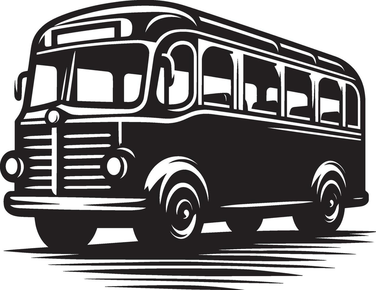City bus silhouette flat illustration isolated on a white background vector