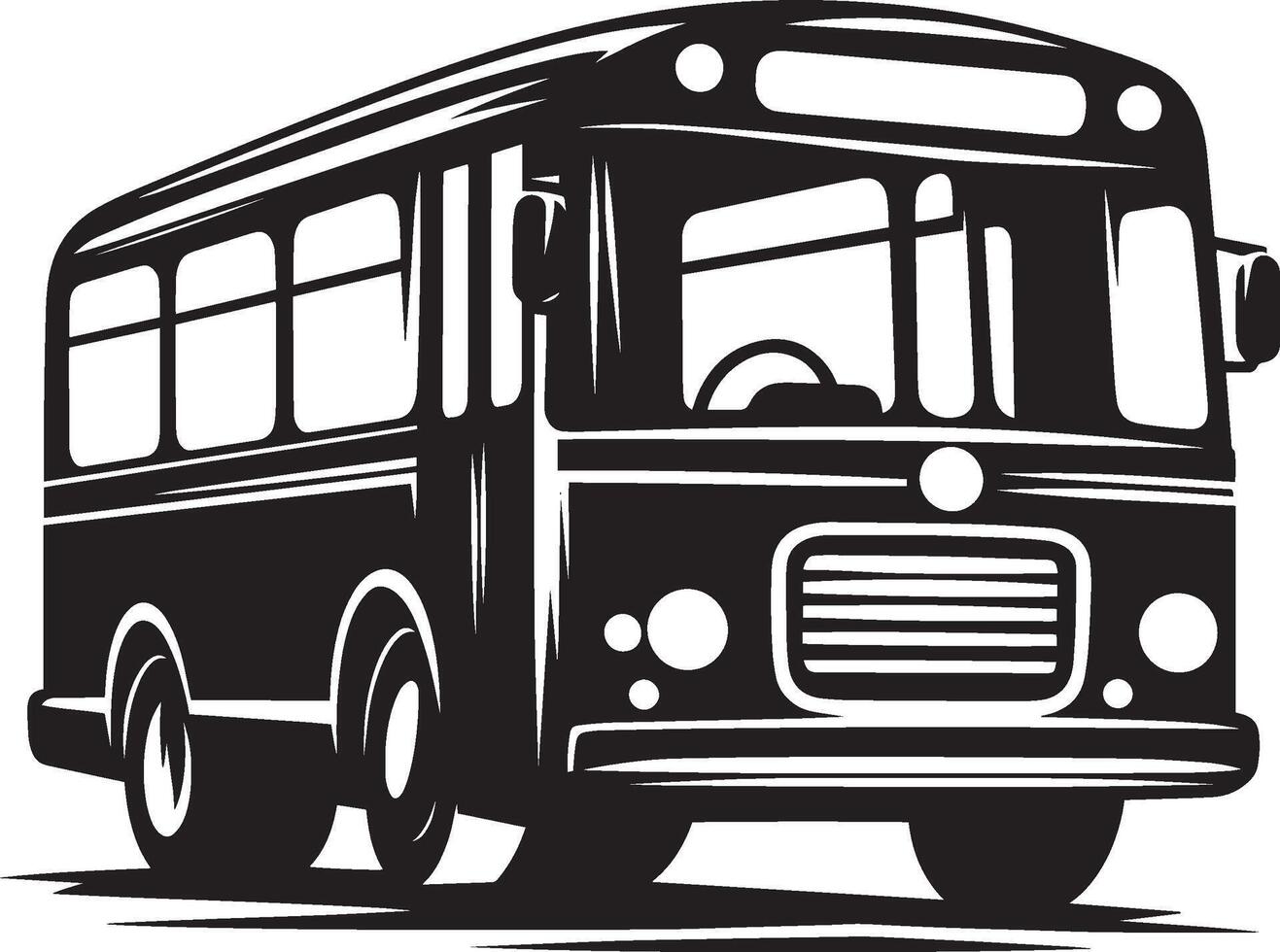 City bus silhouette flat illustration isolated on a white background vector